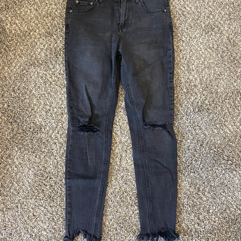 High rise skinny jeans